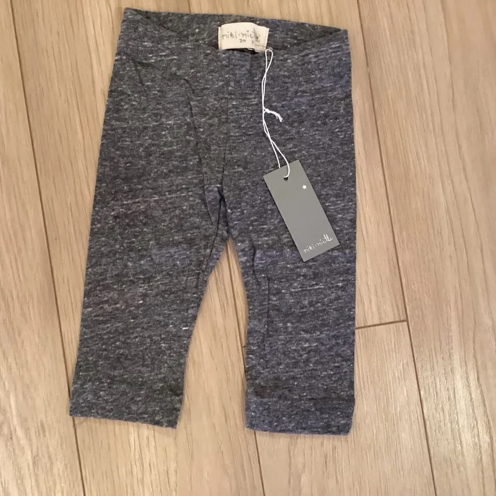 NWT Miki Miette Brand Grey Pants in Baby Size 3 Months